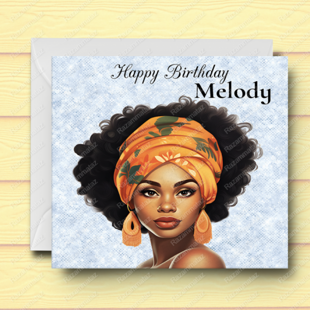Black Woman Birthday Card D2